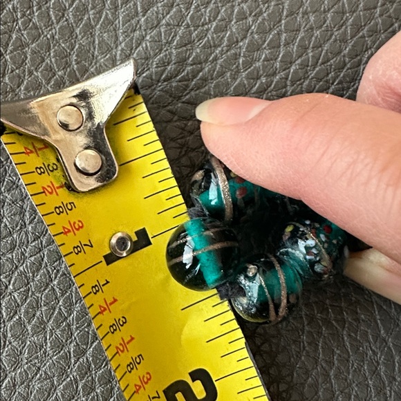 Vintage Hand Painted Glass 32” Necklaces - Picture 6 of 6